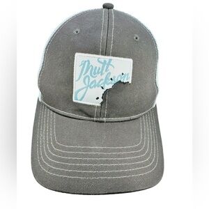 Mutt Jackson Dog Wash Advertising Hat Cap Mesh Strap Back Grey White